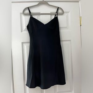 Black slip dress